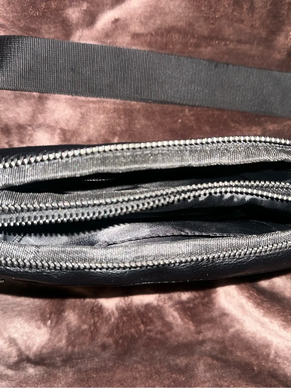 Black Leatherette Men's / Women’s Waist Bag - Sleek Everyday Carry